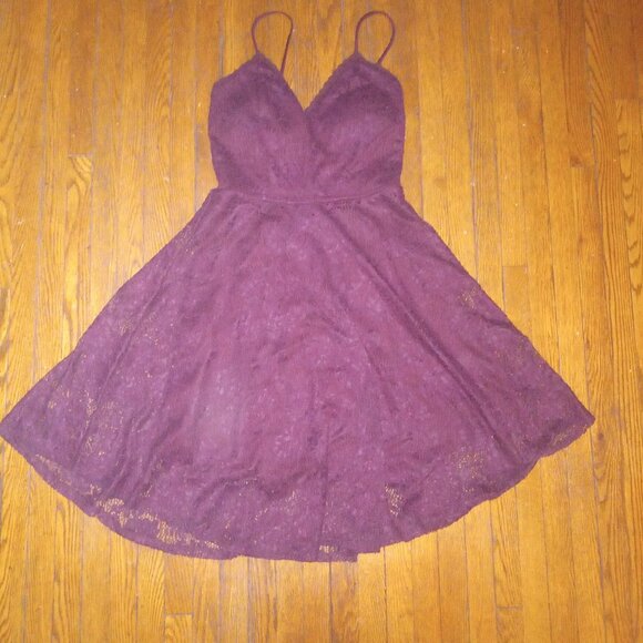 Lace Dress by OLIVE TREE in aubergine fairyGrunge dress - Picture 1 of 6